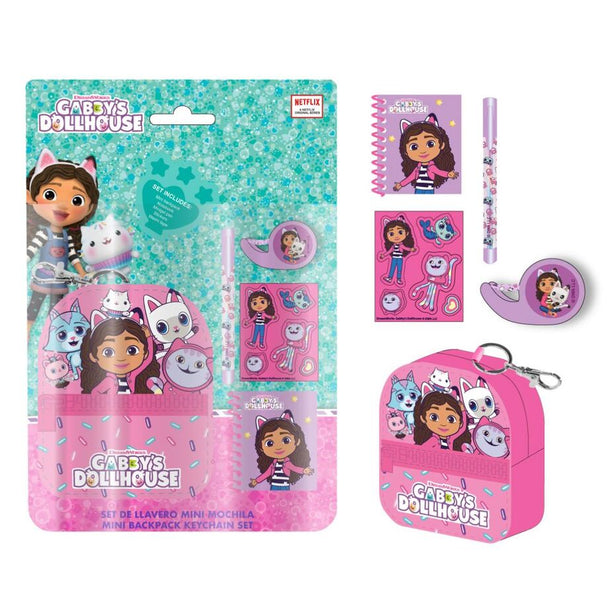 Mini sac à dos Gabbys Doll House CERDÁ aux dimensions 19,5x22,5x4,5cm avec design coloré et motifs enfantins