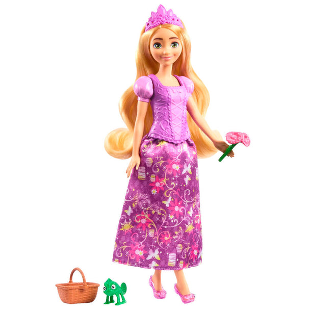 Poupée articulée Raiponce avec jupe douce et bodice à enfiler pour un look peinture