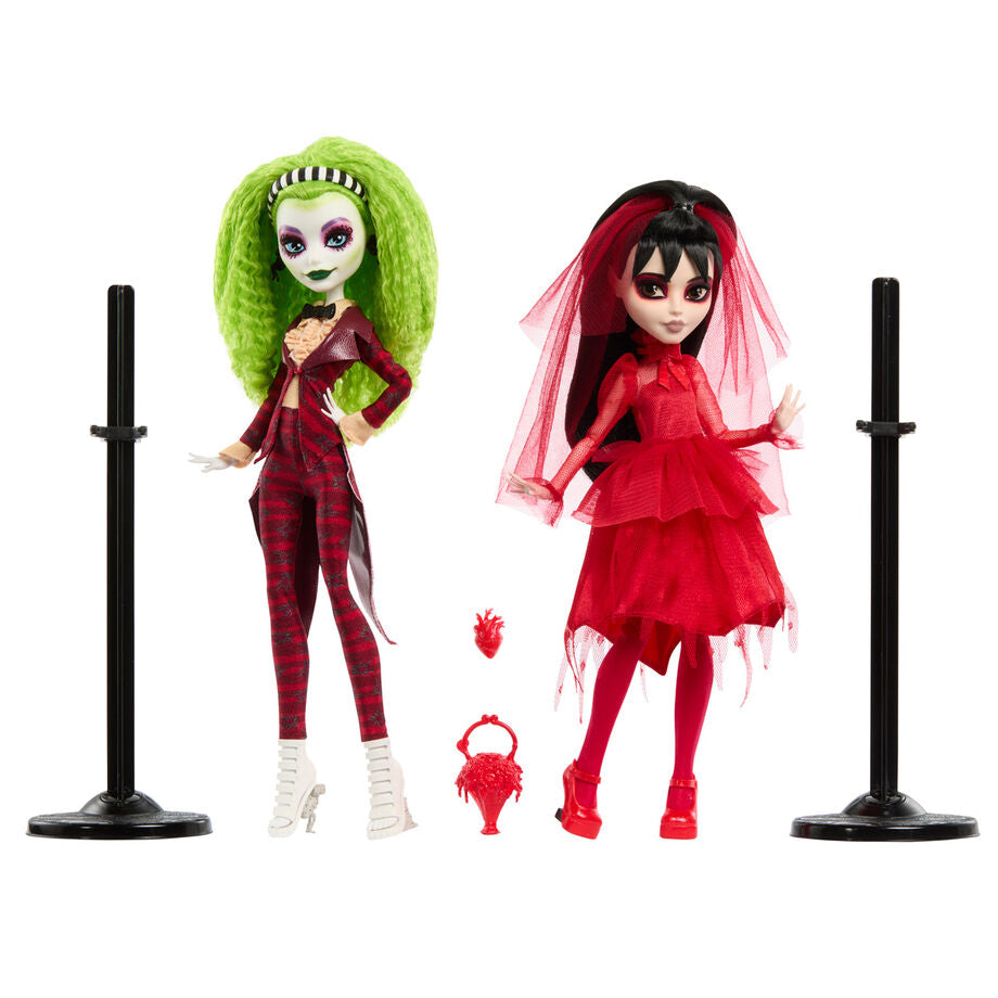 Poupée Lydia Monster High en robe colorée avec accessoires et support d'exposition