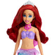 Poupée Ariel habillée avec sa longue chevelure rouge et robe violette scintillante