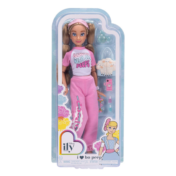 Vue rapprochée de la poupée Bo Peep avec détails du visage et coiffure soignée
