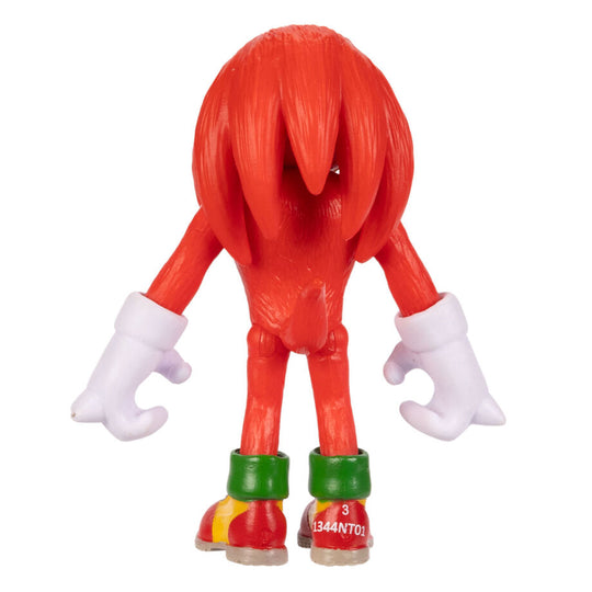 Angle oblique de la figurine Sonic 3 The Movie montrant ses bras levés