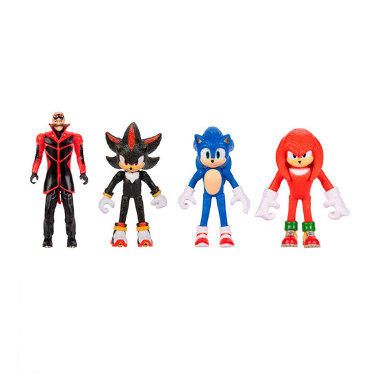 Photo de groupe avec plusieurs figurines Sonic 3 The Movie assorties