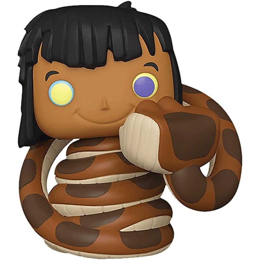Figurine Funko POP exclusive de Mowgli du film Disney Le Livre de la Jungle, vue de face avec détails colorés
