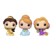 Vue avant du blister Funko Pocket POP avec 3 figurines Disney Princess édition Pâques, emballage coloré et attractif