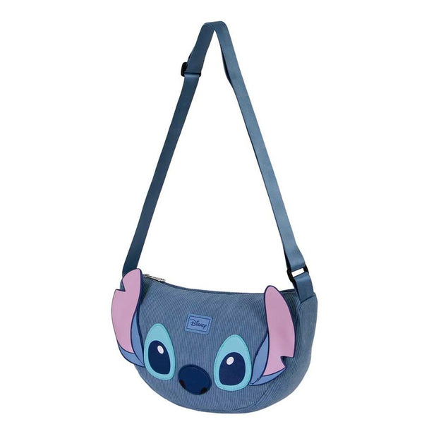 Zoom sur les détails du tissu et la fermeture du sac Stitch Roy KARACTERMANIA