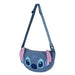 Zoom sur les détails du tissu et la fermeture du sac Stitch Roy KARACTERMANIA