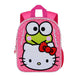 Sac à dos Hello Kitty 3D de face avec design en relief coloré et dimensions compactes.