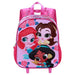 Trolley enfant Disney Princess Flowers 3D vue de face avec poignée télescopique étendue