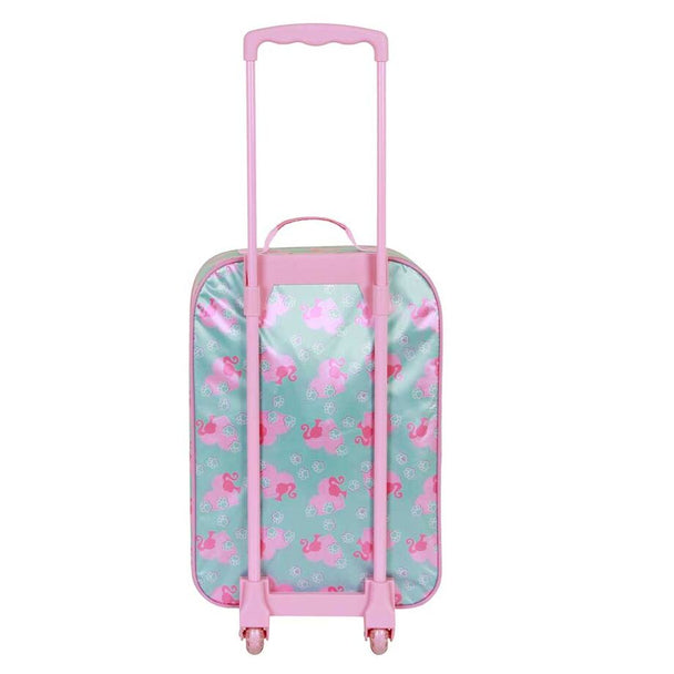 Valise trolley Barbie Pets 3D vue de face avec motif embossé coloré