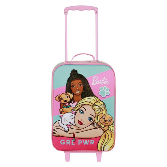 Intérieur spacieux de la valise trolley Barbie Pets 3D avec espace de rangement