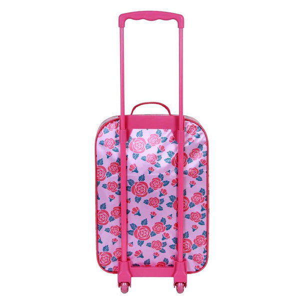 Poignée ajustable de la valise enfant Disney Princess 3D pour un transport facile.