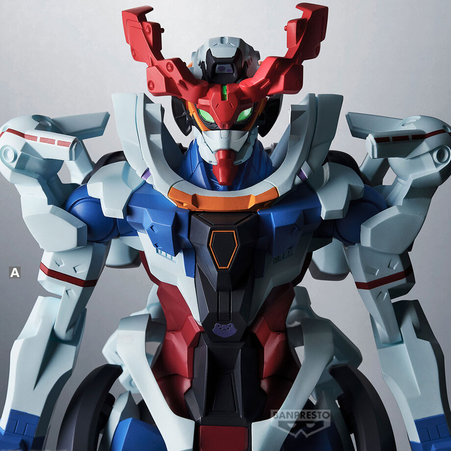 Présentation de la figurine Mobile Suit Gundam en position d'action sur un fond neutre