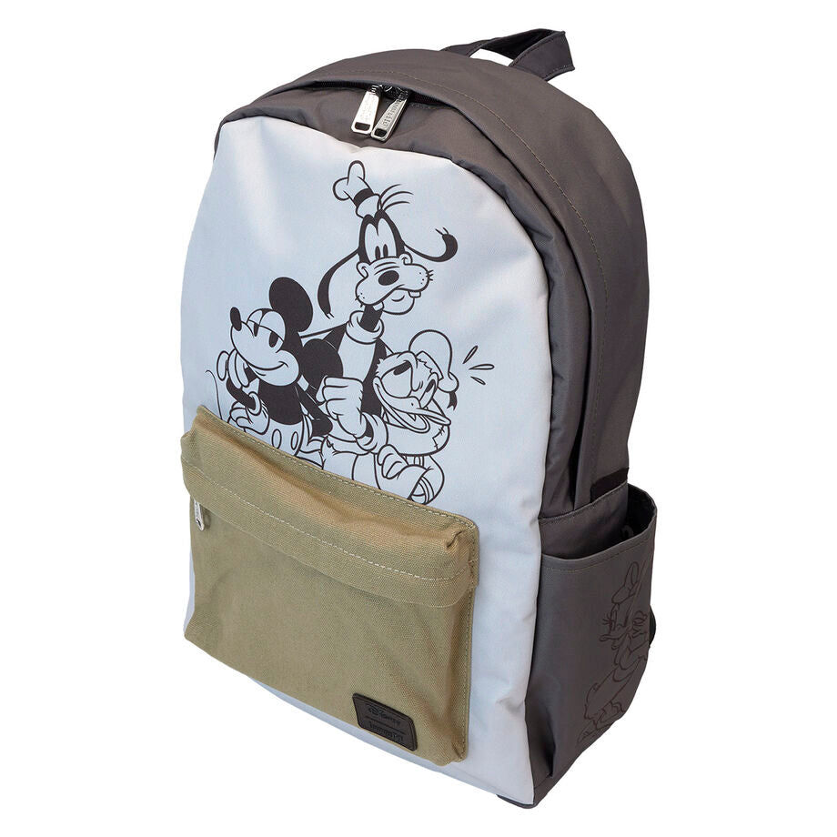 Vue latérale du sac à dos Disney montrant les bretelles ajustables et rembourrées