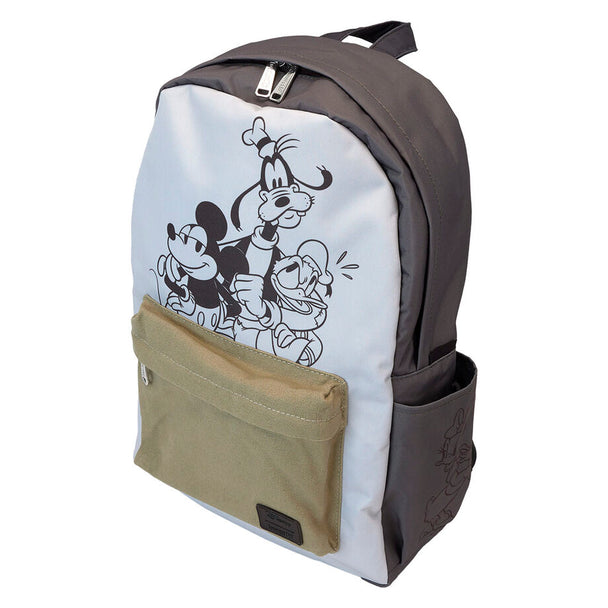 Vue latérale du sac à dos Disney montrant les bretelles ajustables et rembourrées