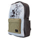 Détail du tissu en toile avec impression Mickey and Friends sur le sac Loungefly