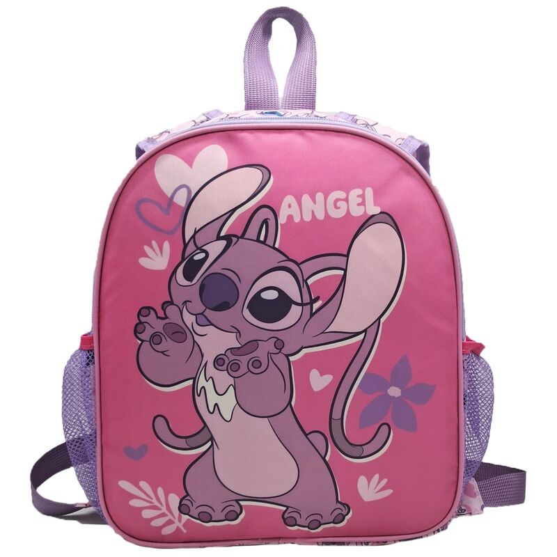 Sac à dos Stitch réversible déplié montrant les deux faces du design unique et coloré