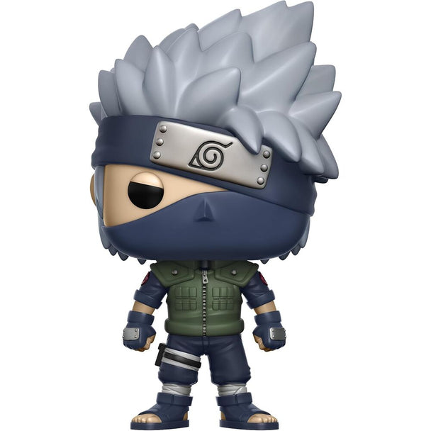 Boîte cadeau de la figurine Funko POP Kakashi Naruto Shippuden, montrant le design et le packaging collector.