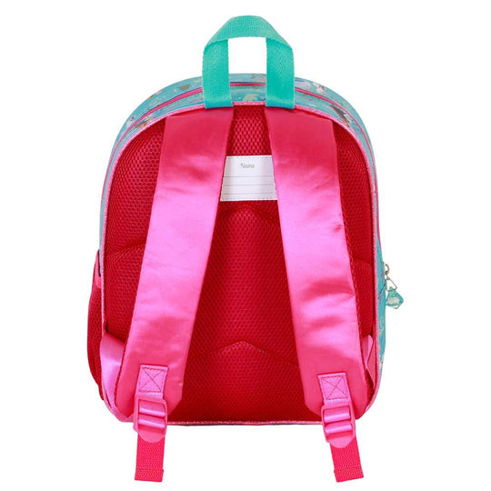 Vue de face du sac à dos Disney Frozen 2 3D pour enfants avec design embossé coloré