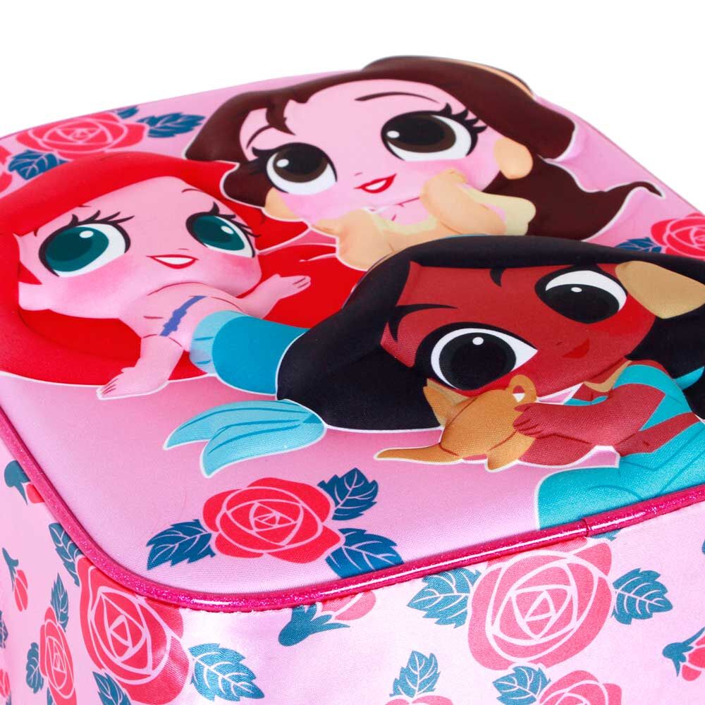 Étiquette d'identification à l'arrière du sac à dos Disney Princess Flowers 3D pour personnalisation