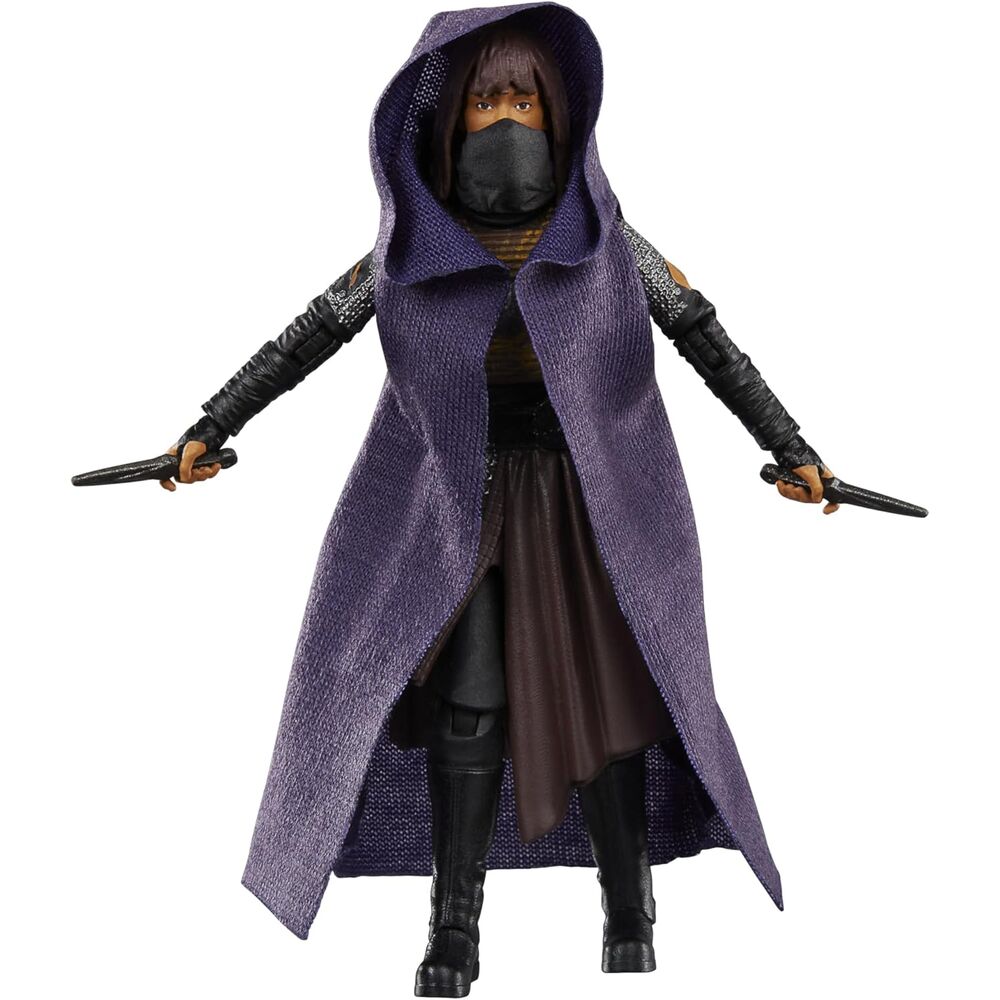 Emballage officiel HASBRO de la figurine Mae Assassin Star Wars The Acolyte avec logo et visuels