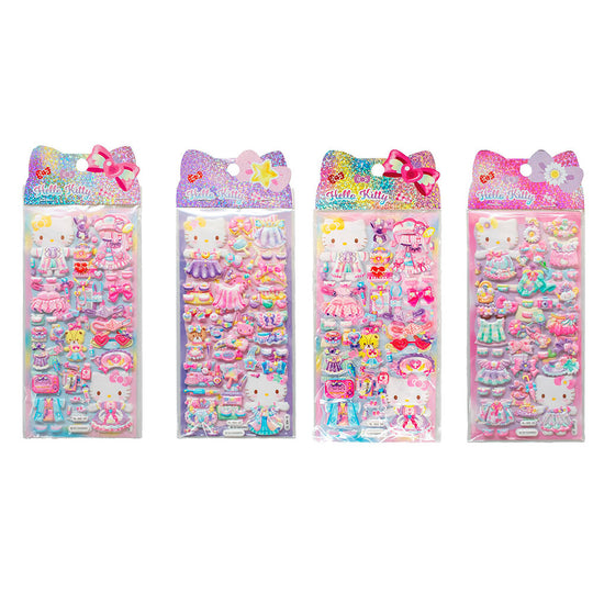 Emballage original des stickers Hello Kitty embossés assortis COMANSI avec logo visible