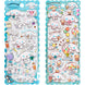 Application des stickers Hello Kitty embossés sur un carnet, illustrant leur adhérence et finition 3D