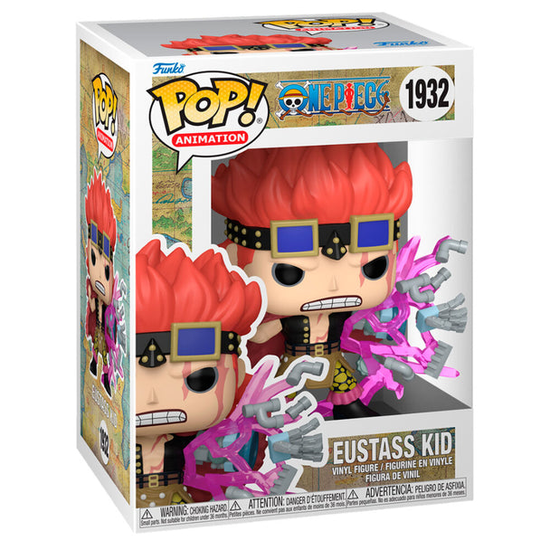 Figurine Funko POP Eustass Kid de One Piece en vinyle, hauteur 9 cm, vue de face avec détails colorés