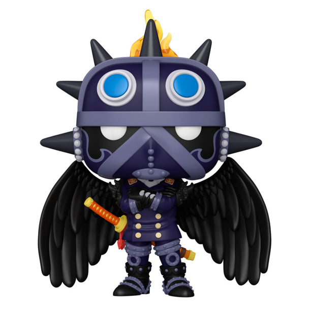 Vue rapprochée de la figurine Funko POP King One Piece montrant les détails soignés et couleurs vives