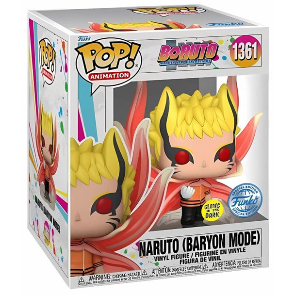 Détail de la figurine Funko POP Super Boruto Naruto exclusive, montrant les couleurs et finitions précises