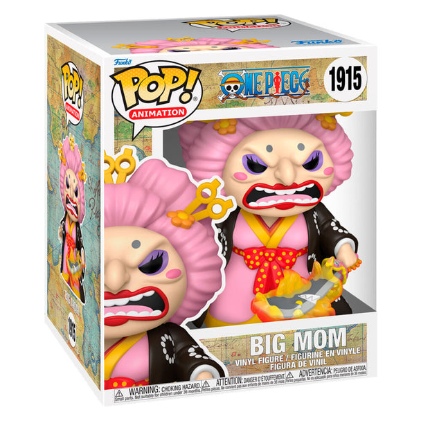 Vue rapprochée de la figurine Big Mom Super One Piece avec couleurs vives et finitions soignées