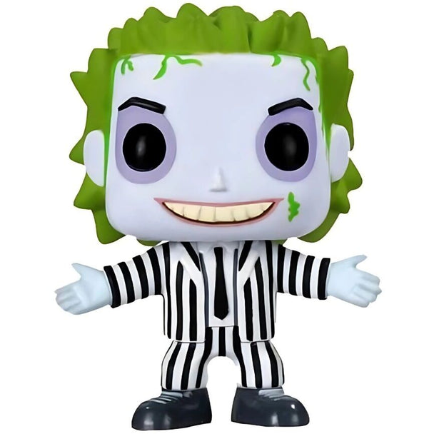 Vue latérale de la figurine Beetlejuice Funko POP montrant son design unique en vinyle