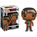 Gros plan sur les détails de la figurine Funko POP Lucas avec jumelles Stranger Things