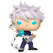 Figurine Funko POP Satoru Gojo de Jujutsu Kaisen, édition Shibuya Incident, vue de face dans sa boîte cadeau.