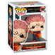 Vue rapprochée de la figurine Funko POP Ryomen Sukuna avec détails précis et couleurs vives