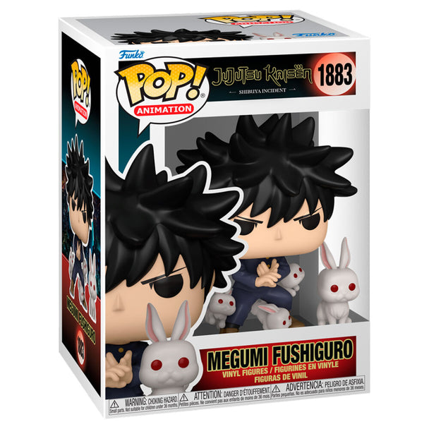 Figurine Funko POP de Megumi Fushiguro de Jujutsu Kaisen, 9 cm, vue de face avec détails précis du personnage
