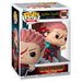 Figurine Funko POP de Yuji Itadori de Jujutsu Kaisen en vinyle, hauteur 9 cm, vue de face avec boîte cadeau