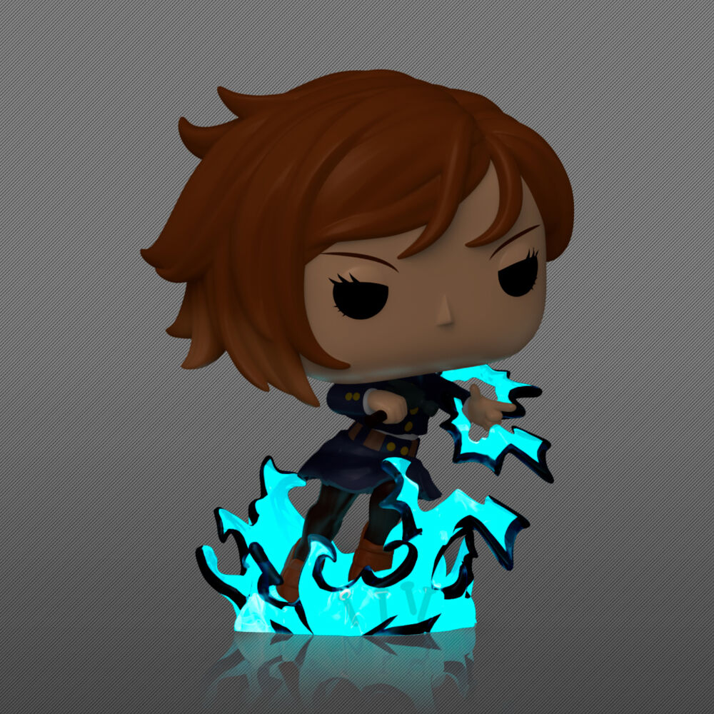 Détail de la figurine Funko POP Nobara Kugisaki, édition Shibuya Incident, montrant le design précis et les couleurs vives.