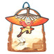 Vue de face du sac à dos Loungefly Avatar The Last Airbender avec détails dorés et appliqués