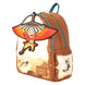 Poignée supérieure robuste en cuir vegan avec finitions métalliques dorées du sac Loungefly