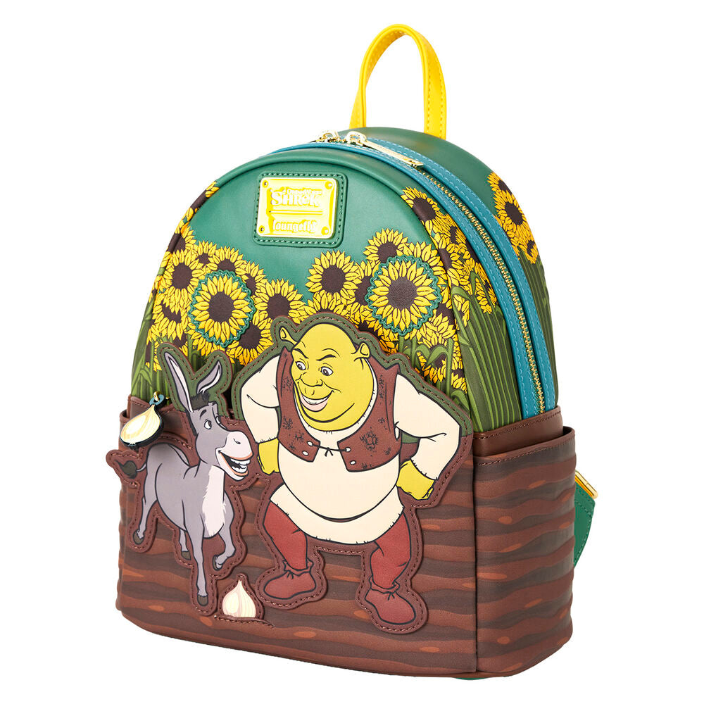 Bandoulières réglables en cuir vegan du sac à dos Loungefly Shrek Spring Vibes
