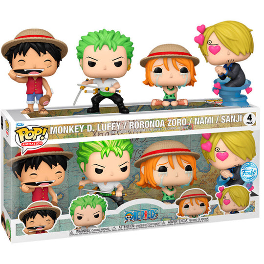 Figurine FUNKO POP de Roronoa Zoro tenant ses épées, représentant son caractère de redoutable épéiste dans One Piece.