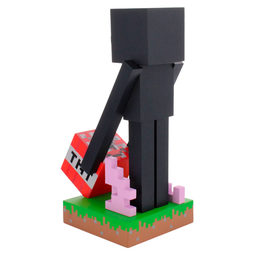 Vue latérale du support Enderman avec un smartphone posé, illustrant son utilisation polyvalente