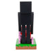 Gros plan sur la tête détaillée de l'Enderman sur le support Cable Guy Minecraft