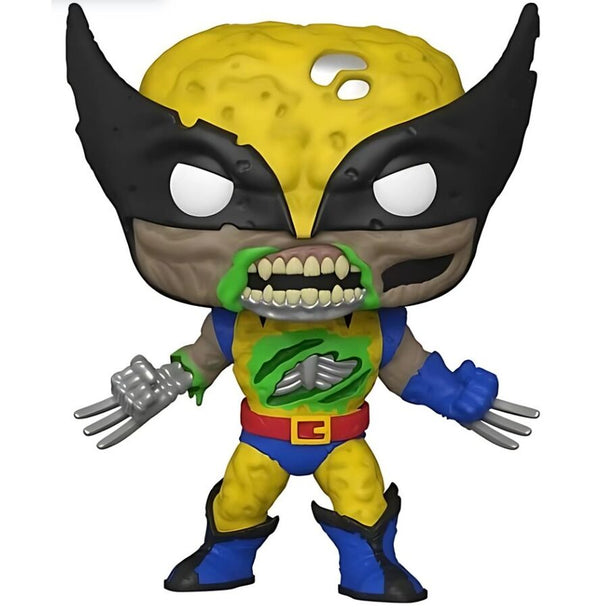 Vue latérale de la figurine POP Marvel Zombies Wolverine Zombie, montrant les textures et finitions soignées.