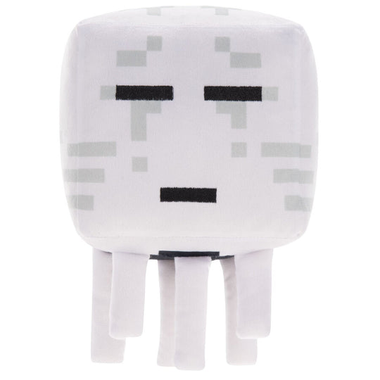Peluche Minecraft Ghast de 30cm, jouet officiel PLAY BY PLAY, vue frontale montrant les détails du visage et la texture douce.