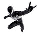 Figurine Spider-Man 2 Peter Parker en costume noir posée en action dynamique