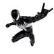 Figurine Spider-Man 2 Peter Parker en costume noir posée en action dynamique