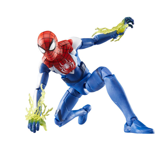Photo de la figurine Marvel Legends Miles Morales avec bras articulés en action