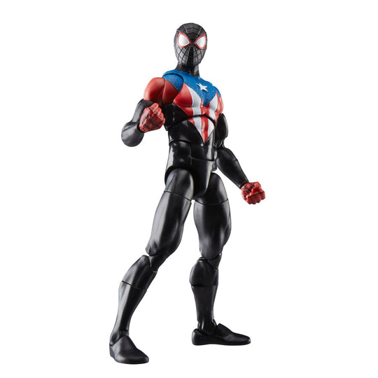 Vue arrière montrant les détails du costume Boricua de la figurine Marvel Legends